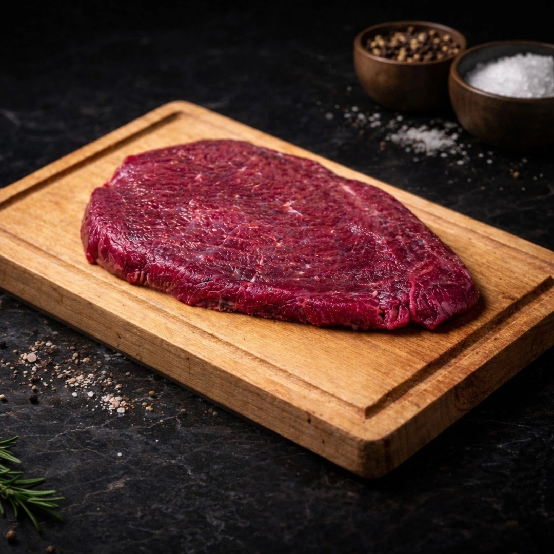 Churrasco de carne de avestruz magra, ideal para asar al carbón o a la plancha