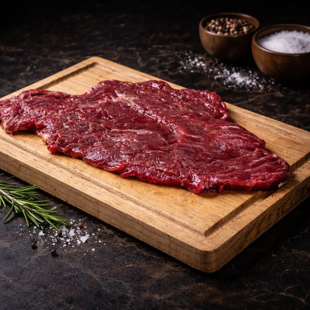 Filete de carne de avestruz magra y baja en grasa, ideal para asar o sellar